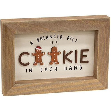 A Balanced Diet Framed Sign - The Fox Decor